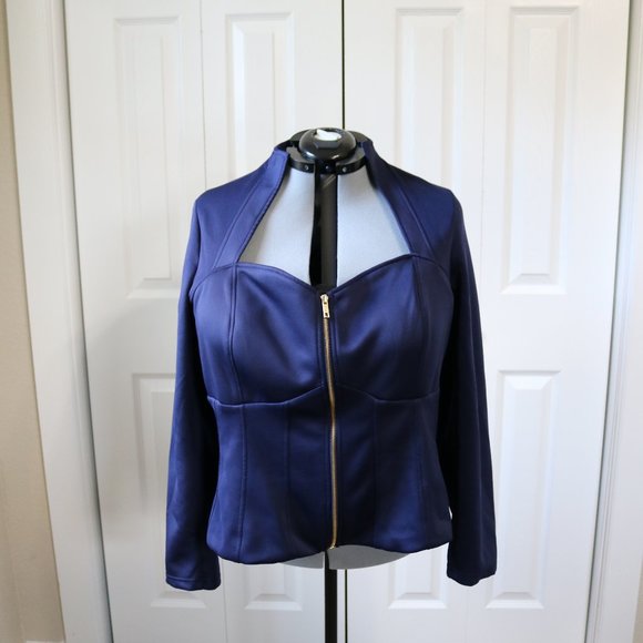 Ashley Stewart Jackets & Blazers - Formal Navy Blue Plus Size Blazer
